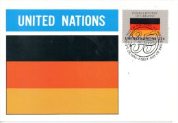 ONU New-York. N°441 De 1985 Sur Carte Maximum. Drapeau De La RFA. - Autres & Non Classés