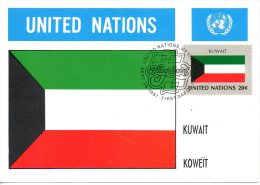 ONU New-York. N°350 De 1981 Sur Carte Maximum. Drapeau Du Koweït. - Autres & Non Classés