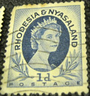 Rhodesia And Nyasaland 1954 Queen Elizabeth II 1d - Used - Rhodésie & Nyasaland (1954-1963)