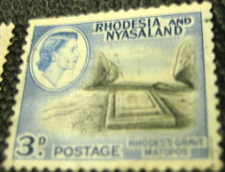 Rhodesia And Nyasaland 1959 Rhodes's Grave Matopos 3d - Used - Rodesia & Nyasaland (1954-1963)