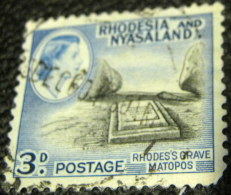 Rhodesia And Nyasaland 1959 Rhodes's Grave Matopos 3d - Used - Rhodésie & Nyasaland (1954-1963)