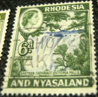 Rhodesia And Nyasaland 1959 Eastern Cataract Victoria Falls 6d - Used - Rhodésie & Nyasaland (1954-1963)