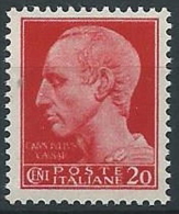 1945 LUOGOTENENZA 20 CENT FILIGRANA RUOTA MNH ** - ED534 - Neufs