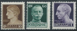 1944-45 LUOGOTENENZA 3 VALORI SENZA FILIGRANA MNH ** - ED536-3 - Nuovi