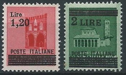 1945 LUOGOTENENZA SOPRASTAMPATI 2 VALORI MNH ** - ED539 - Neufs