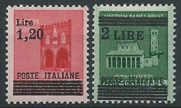 1945 LUOGOTENENZA SOPRASTAMPATI 2 VALORI MNH ** - ED539-5 - Ungebraucht