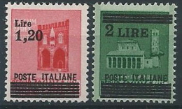 1945 LUOGOTENENZA SOPRASTAMPATI 2 VALORI MNH ** - ED539-7 - Ongebruikt