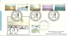 Expedition Antarctique à L´île Australienne Macquarie.6 Oct .1987, Lettre Adressée à Darwin,avec Timbre à Date Arrivée - Brieven En Documenten