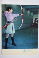 Old Postcard Emma Gapchenko  - USSR ARCHERY CHAMPION -  1972 - Archery