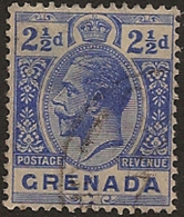 GRENADA 1913 2 1/2d Bright Blue KGV SG 94 FU WE235 - Grenade (...-1974)