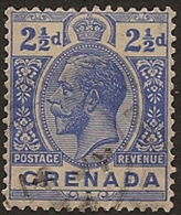 GRENADA 1921 2 1/2d Br Blue KGV SG 119 FU WE246 - Grenada (...-1974)