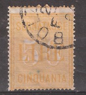 ITALIA / Italie , TAXE TASSA 1903, Yvert N° 25, 50 L ,jaune Obl , TB Cote 40 E! - Portomarken