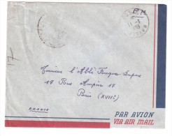 Lettre POSTE NAVALE Guerre Indochine Saïgon,cachet Vaguemestre Ancre;11.3.53,TB - Guerra De Indochina/Vietnam