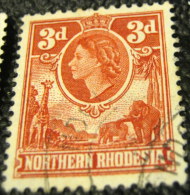 Northern Rhodesia 1953 Queen Elizabeth II 3d - Used - Nordrhodesien (...-1963)