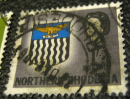 Northern Rhodesia 1963 Coat Of Arms 1s - Used - Rhodésie Du Nord (...-1963)