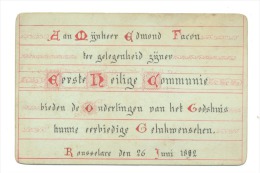 ROESELARE - ROULERS - Souvenir De Communion 1892 (b147) - Comunioni