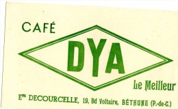 BUVARD BUVARDS DYA CAFE LE MEILLEUR ETABLISSEMENT DECOURCELLE BOULEVARD VOLTAIRE BÉTHUNE - Café & Té