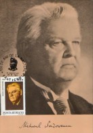 Romania- Maxicard,maximum Postcard- Mihail Sadoveanu,writer-Grand Master Of United Romanian Freemasonry - Freimaurerei