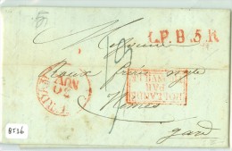 E.o. HANDGESCHREVEN    BRIEF Uit 1833 HOLLANDE PAR THIONVILLE + L.P.B.5.R. Van AMSTERDAM Naar NIMES (8536) - ...-1852 Prephilately