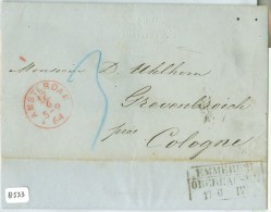 HANDGESCHREVEN BRIEF Uit 1864 Van PAUL Van VLISSINGEN Namens De KONINKLIJKE FABRIJK STOOM EN  ANDERE WERKTUIGEN (8533) - ...-1852 Vorläufer