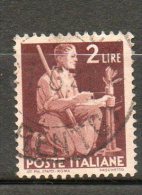 ITALIE  2l Lilas Brun 1945-48 N°490 - Usati