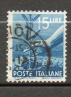 ITALIE  15l Bleu 1945-48 N°498 - Oblitérés