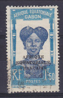 Gabon 1924 Mi. 111, 1.50 Fr Bantufrau Femme Overprinted AFRIQUE EQUATORIALE FRANCAISE - Usados