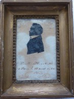 RARE  - Silhouette Du Sieur Pierre Marie Hoart, En 1810 - Signée, Vitre Mica - Otros & Sin Clasificación