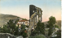 CPSM 42 ROCHETAILLEE RUINES DU CHATEAU FEODAL ET L EGLISE - Rochetaillee