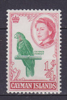 Cayman Islands 1962 Mi. 154    1/4 P Queen Elizabeth & Cayman Parrot Weisskopfamazone Bird Vogel Oiseau MH* - Caimán (Islas)