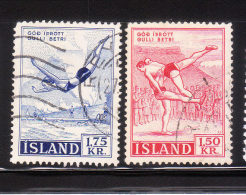 Iceland 1957 Wrestling & Diving Used - Used Stamps