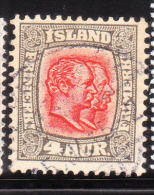 Iceland 1907-08 King Christian IX & Frederik VIII 4a Used Perf 13 - Usati