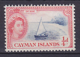 Cayman Islands 1953 Mi. 136    1/4 P Queen Elizabeth & Cat Boat Fischerboot MH* - Kaimaninseln