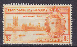 Cayman Islands 1946 Mi. 116    3 P King George VI. Victory Omnibus Issue MH* - Iles Caïmans