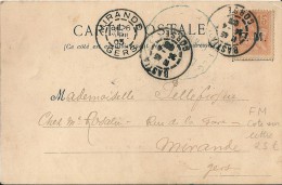 Lettre   ( Enveloppe )        Cachet    FM   Sur  Lettre  (  Cote )   25 Euros - Military Postage Stamps