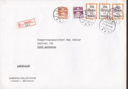 Denmark AABENRAA KOLLEKTIVHUS Registered Einschreiben ÅBENRÅ AAbenraa Abenrade Label 1984 Cover Brief - Lettres & Documents