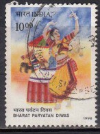 India Used 1998, Bharat Paryatan Diwas, Tourism Day, Elephant, Horse Dance, Costume, Culture (Sample Image) - Usati