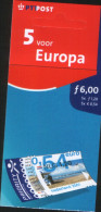 Olanda Pays-Bas Nederland  2001 Carnet Con 5 Francobolli Per Introduzione Euro Con Doppio Valore   ** MNH - Postzegelboekjes En Roltandingzegels