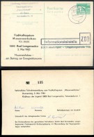 DDR P84-10-83 C21 Postkarte Zudruck MAUERWERKSBAU BAD LANGENSALZA Gebraucht  1983 - Privé Postkaarten - Gebruikt