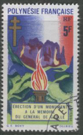 FRENCH POLYNESIA 1971 5f De Gaulle Monument SG 128 FU EK315 - Gebraucht