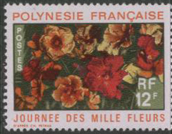 FRENCH POLYNESIA 1971 12f Hibiscus - Day Of Flowers SG 135 FU EK343 - Usados