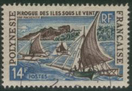 FRENCH POLYNESIA 1966 14f Boats SG 59 FU EJ164 - Used Stamps