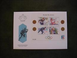 WINTER OLYMPIC GOLD MEDALS NORWAY NORGE NORWEGEN NORVÈGE 1990 MI BL 14 FIGURE SPEED SKATING HENIE - FDC - Winter 1994: Lillehammer