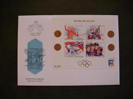 WINTER OLYMPIC GOLD MEDALS NORWAY NORGE NORWEGEN NORVÈGE 1989 MI BL 12 SKIING BIATHLON - FDC - Invierno 1994: Lillehammer