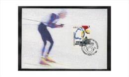 WINTER OLYMPIC NORWAY NORGE NORWEGEN NORVÈGE 1994 MI 1152 SKIING - Olympic Stamp On Maximum Card - Winter 1994: Lillehammer