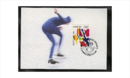 WINTER OLYMPIC NORWAY NORGE NORWEGEN NORVÈGE 1994 MI 1145 SPEED SKATING - Olympic Stamp On Maximum Card - Winter 1994: Lillehammer