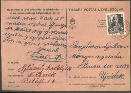 HUNGARY - VOJVODINA - OCCUPATION CARD - SZILBEREK = BACKI BRESTOVAC To UJVIDEK - 1944 - Briefe U. Dokumente