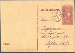 HUNGARY - VOJVODINA - OCCUPATION CARD - PINCED = PIVNICE To UJVIDEK - 1942 - Cartas & Documentos