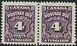 CANADA Postage Due 1935 4c Violet Pair UNHM SG D21 DL213 - Impuestos