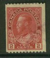 CANADA 1911 2c Deep Rose-red KGV Coil SG 218 U ED121 - Francobolli In Bobina